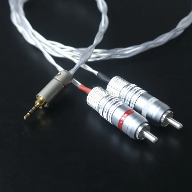 Dutch 5nocc fever level 2.5mm balanced to double RCA lotus plug 1 / 2 audio power amplifier audio cable