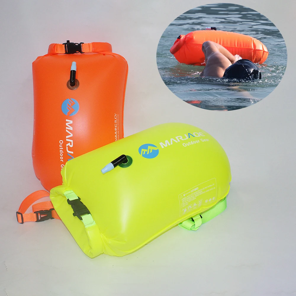 

20L Swimming Bag Inflatable Swimming Buoy Life Bag Tow Floating Dry Bag Swimming Diving Safety Signal Air Bag Inflate Ring