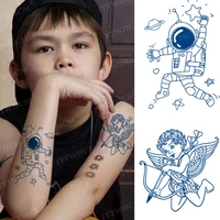 childrens tattoo waterproof temporary tatto spaceman angel sticker semi permanent juice lasting fake tatoo flash art kidstattoo