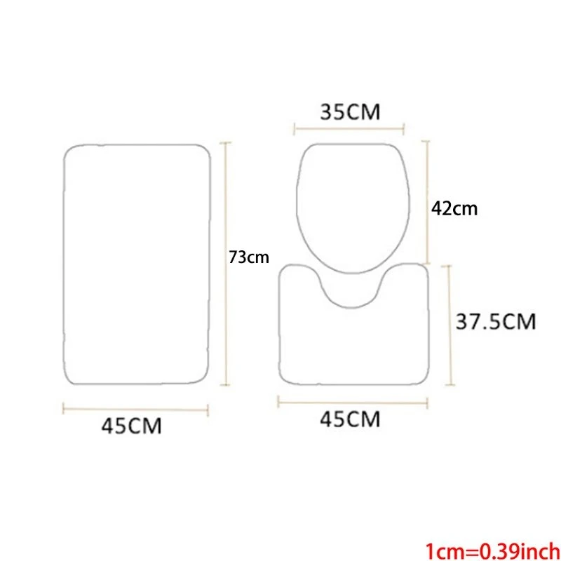 

MXLB Christmas Bath Mats Set,3 Piece Bathroom Mats Set | | Non-Slip Bathroom Rugs + C