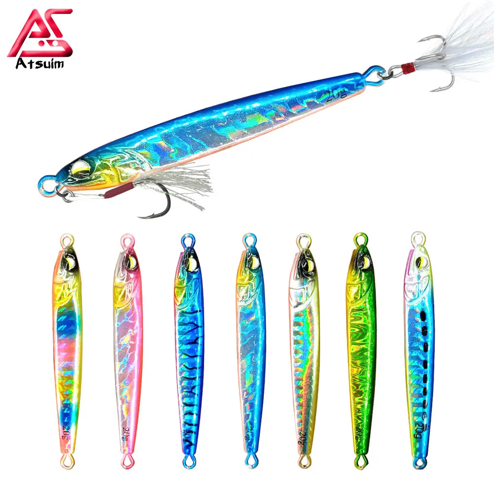 

AS Pesca Spoon 20g30g40g Shore Cast Jig Metal Artificial Bait Lure Fishing Sea Bass Angler Fast Jigging Swimbait Tackle Leurre