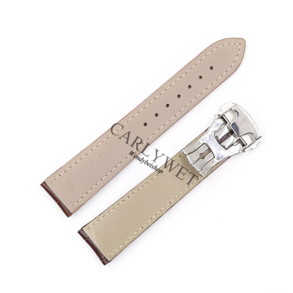 Ремешок CARLYWET из натуральной кожи для наручных часов винтажный браслет seamaster с