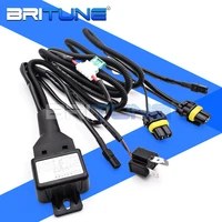 britune h4 h4 3 9003 relay harness for bi xenon projector lens high low controller cable wire 12v 35w55w car lights accessories