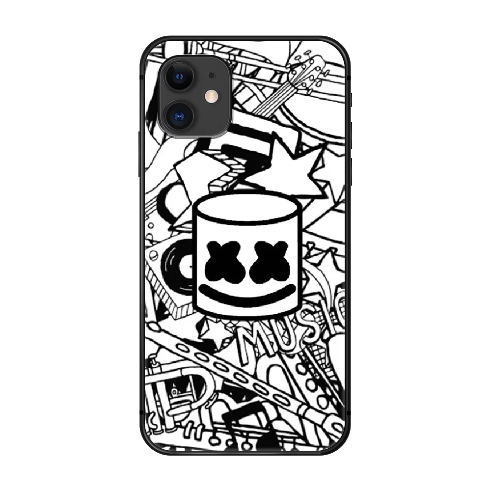 

DJ marshmello Doctom Phone Case Cover Hull For iphone 5 5s se 2 6 6s 7 8 plus X XS XR 11 PRO MAX black prime luxury shell 3D