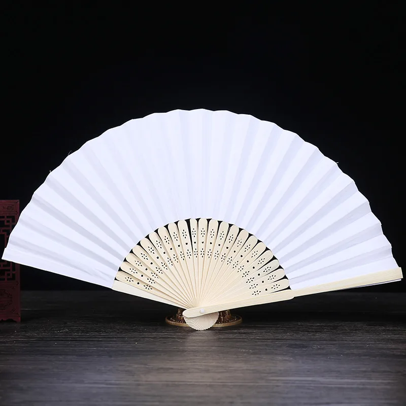 

50 Pcs / Lot Hot Sale Pattern Folding Dance Elegant Paper Hand Fan Wedding Party DIY Favors