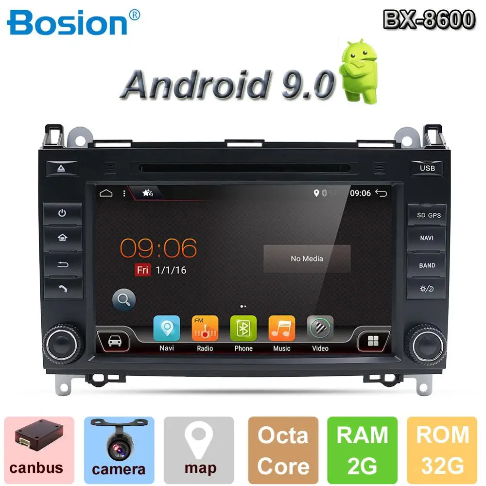 Bosion Android 9 0 автомобильный DVD Авто радио мультимедиа gps для Mercedes Benz B200 класс W169 W245 Viano