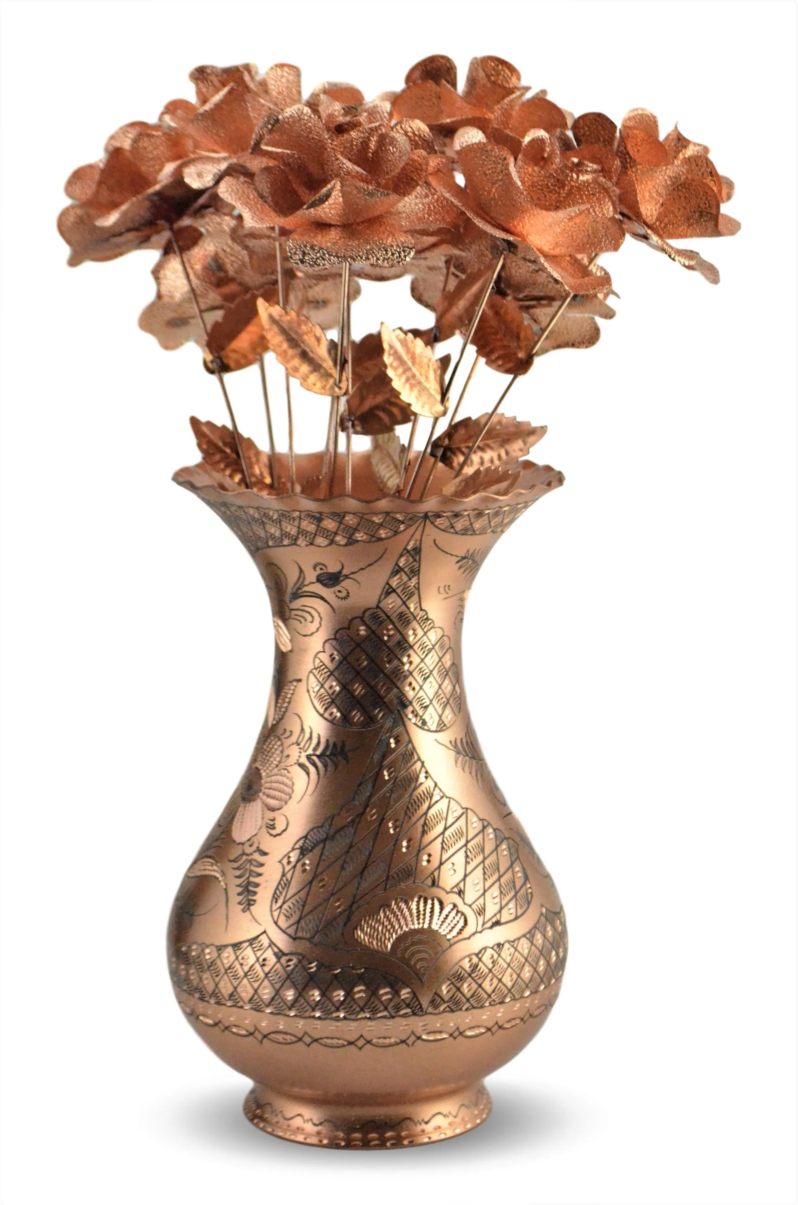 

Morya Copper Flower Vase Home Ornament Decoration Pot Living Room Nordic Style Handicraft Handmade European Wedding Gift