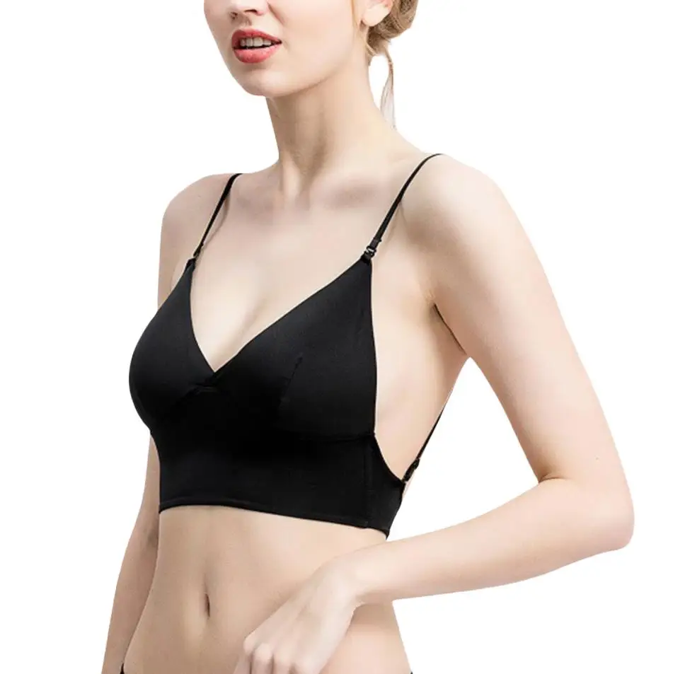 

Women Base Casual 3 Solid Color Adjustable Shoulder Underwear Ladies Straps V-Neck Backless Short Tank Tops Daily Leisurewear