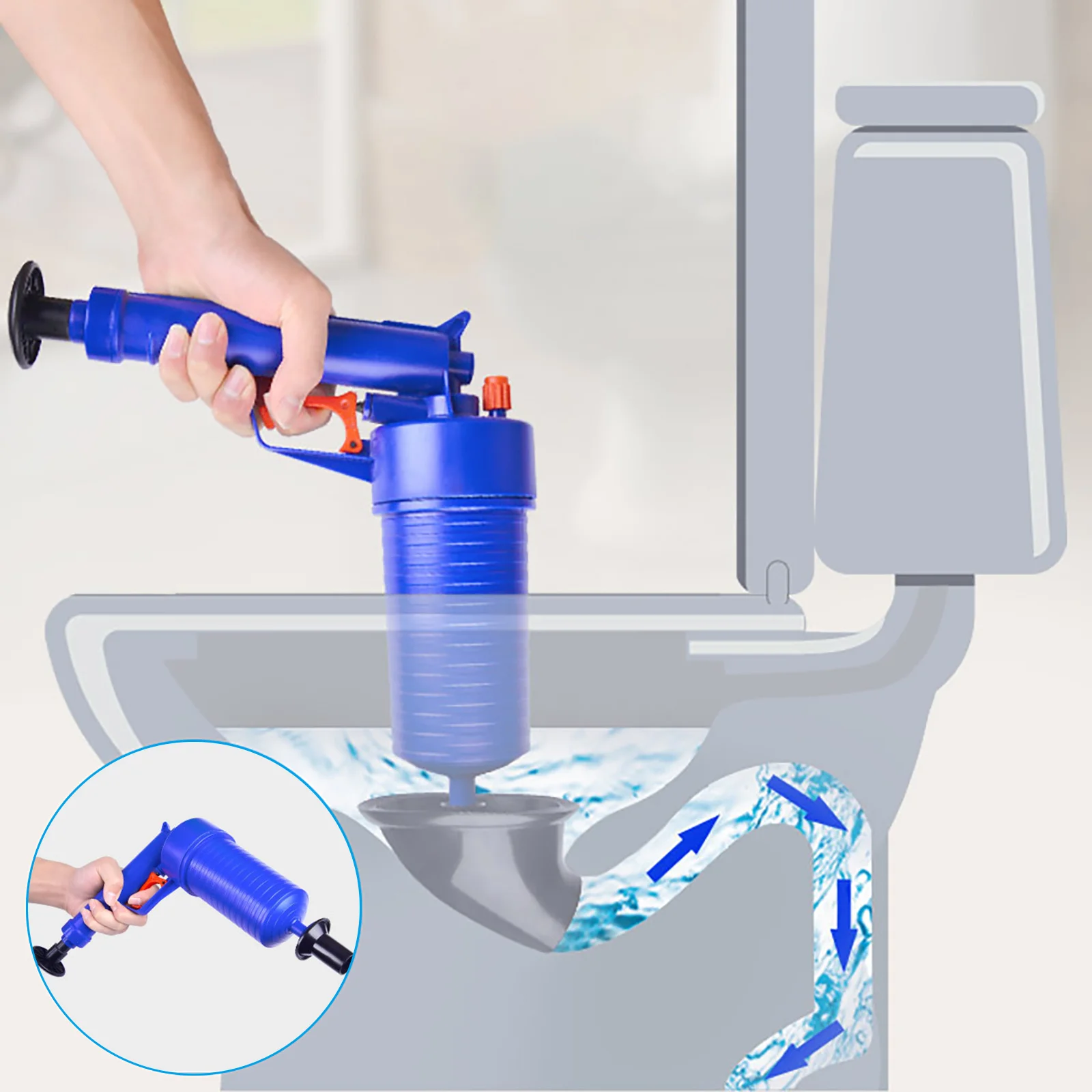 

Toilet Plunger Air Drain Blaster Pressure Pump Cleaner High Pressure Plunger