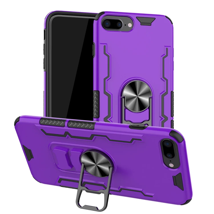 Бронированный магнитный металлический чехол с кольцом для iPhone 6 6S 7 8 PLUS X XS MAX XR 11 Pro