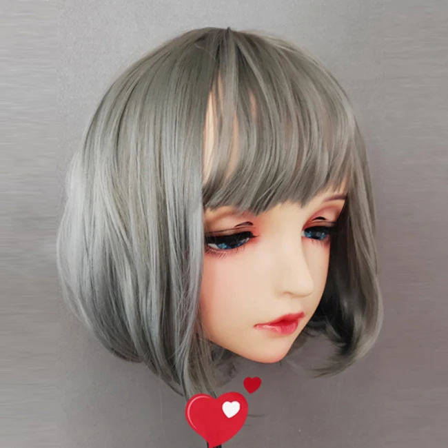 Mo-02) Женская милая девушка Смола половина головы кигуруми BJD глаза кроссдресс в стиле японского аниме маска Лолиты с глазами и париком