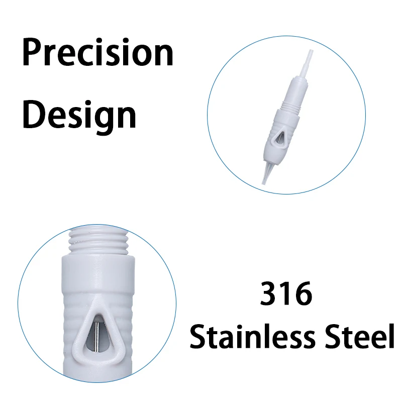 50 шт./лот 8 мм Винтовые иглы для тату одноразовые картриджа премиум-класса Charmant