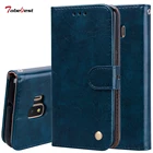 Роскошный чехол из искусственной кожи для Samsung Galxy J4 J6 Plus J8 2018 J2 CORE Pro J3 J5 J7 Prime 2017 2016 откидной Чехол-кошелек для телефона
