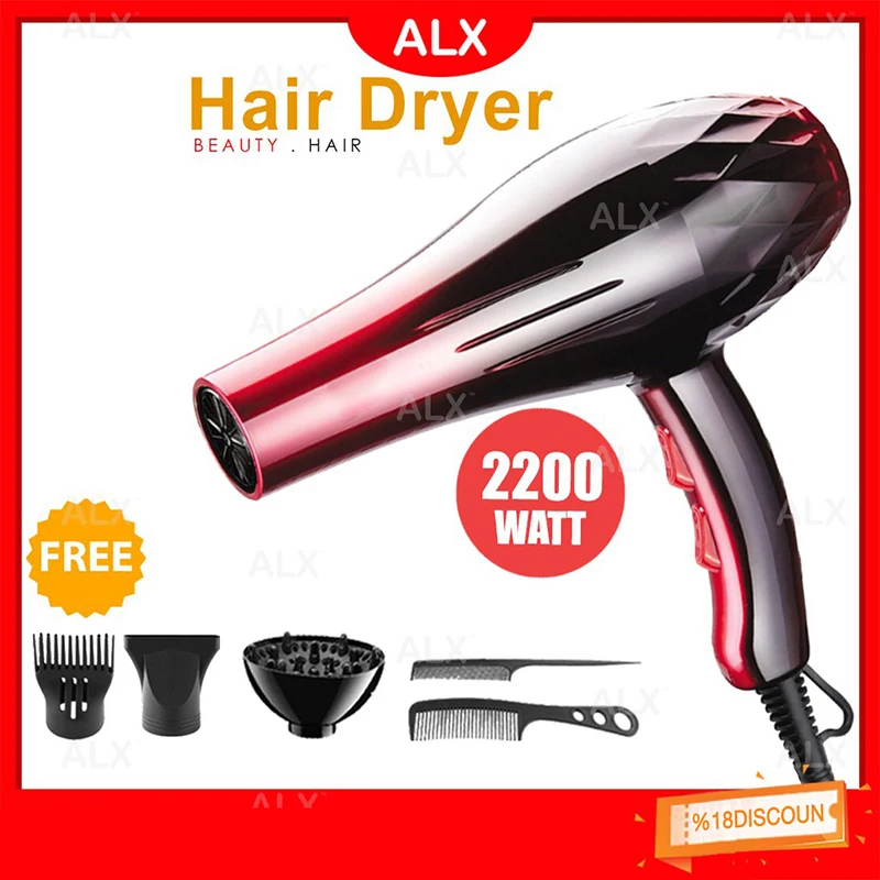 

High-power household hair dryer 2200w hair dryer household hair dryer hairdressing salon fluffy jar