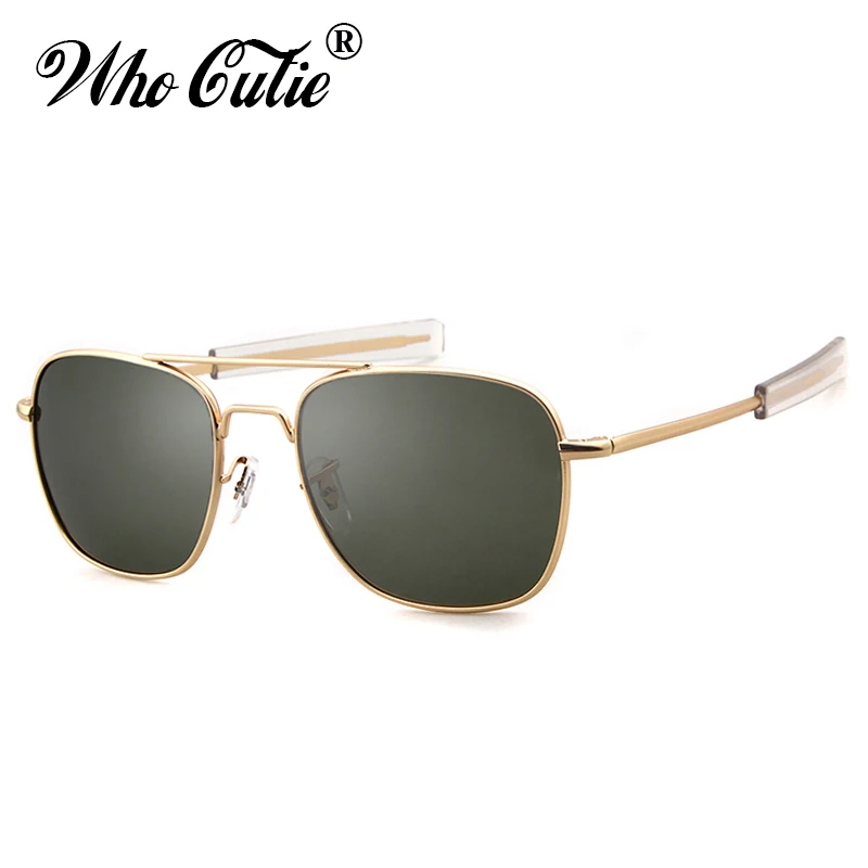 WHO CUTIE 2019 Men Polarized AO Sunglasses MILITARY American Optical Lens James Bond Sun Glasses Driving Hot Male Shades OM399