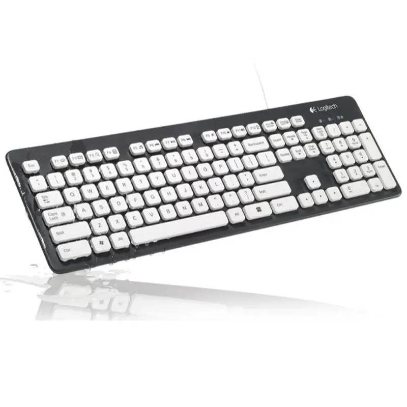 Logitech K310 моющаяся USB Проводная клавиатура, 108 клавиш, игровая Офисная Клавиатура для Windows XP Vista 7 8, настольный ноутбук, компьютер