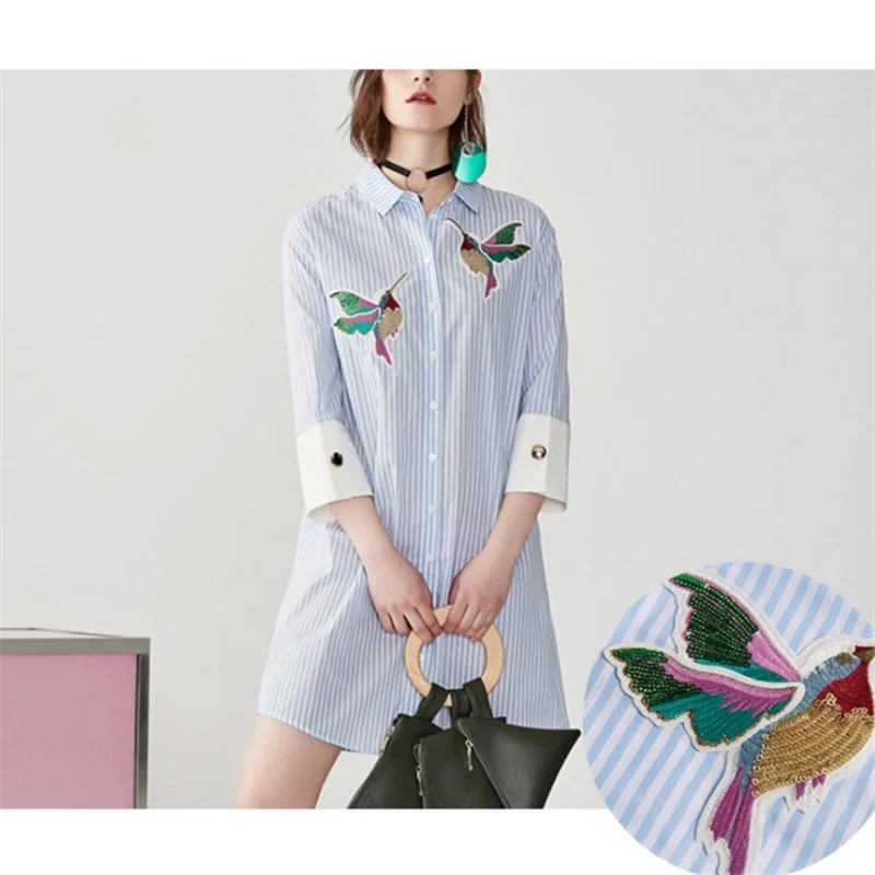 

Embroidered three-dimensional sequins clothing accessories bird butterfly cloth sticker DIY clothes bag cartoon animal patch