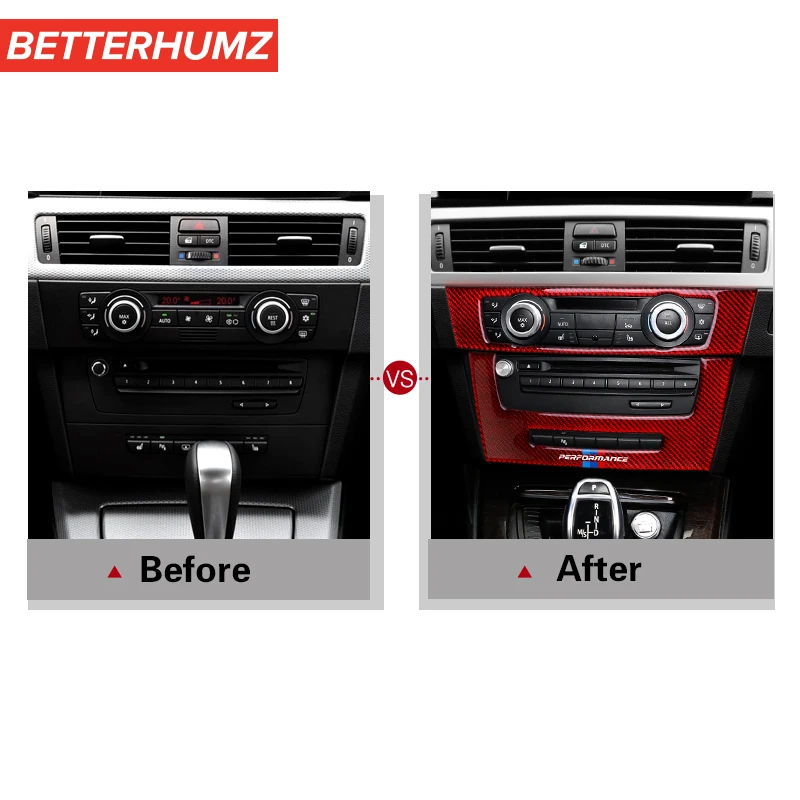 BETTERHUMZ для BMW E90 E92 E93 молдинги салона автомобиля из углеродного волокна