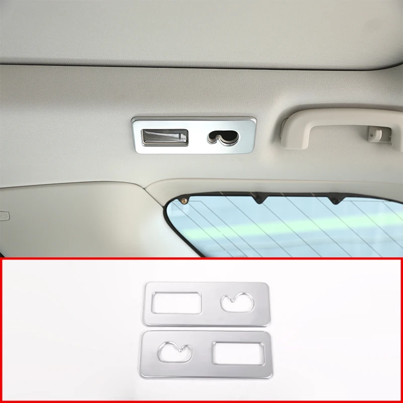 

For Land Rover Discovery 5 LR5 L462 2017-2020 ABS Chrome The Third Row Reading Light Frame Cover Trim Interior Accessories