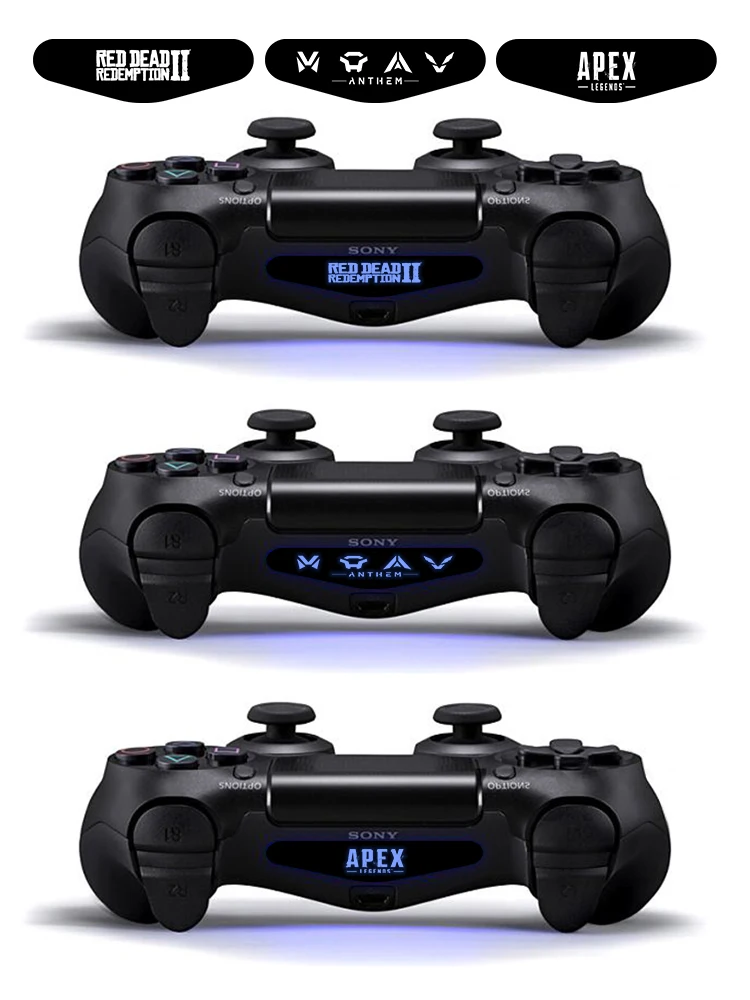 9 шт./компл. светильник светодиодный наклейки для кожи для Playstaion4 PS4 Геймпад светильник наклейки для PS4 Slim Ps4 pro игровой контроллер