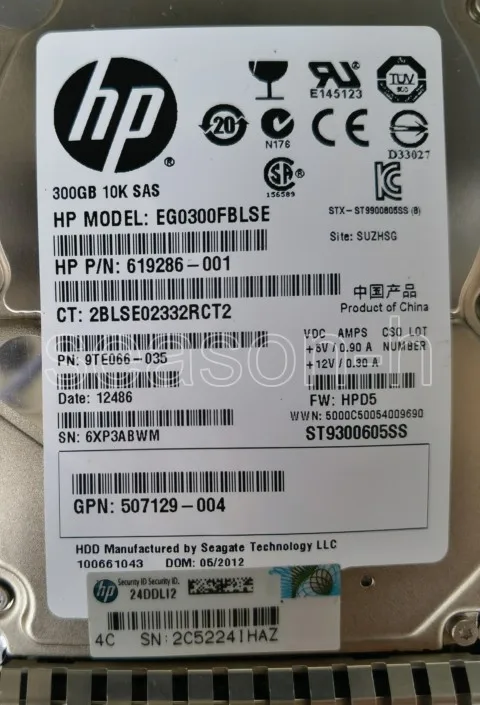 hp 652564 b21 653955 001 300g 10k sas 25 g8 g9 free global shipping