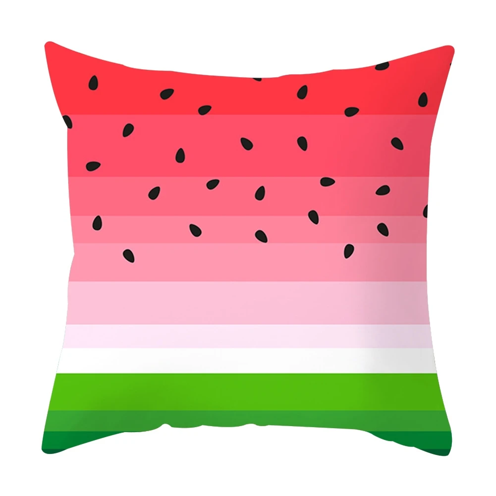 

Summer Cool Fruit Pattern Plush Square Throw Hug Pillow Case Living Room Sofa Decorative Cushion Cover 45x45 Minimalist Stylish
