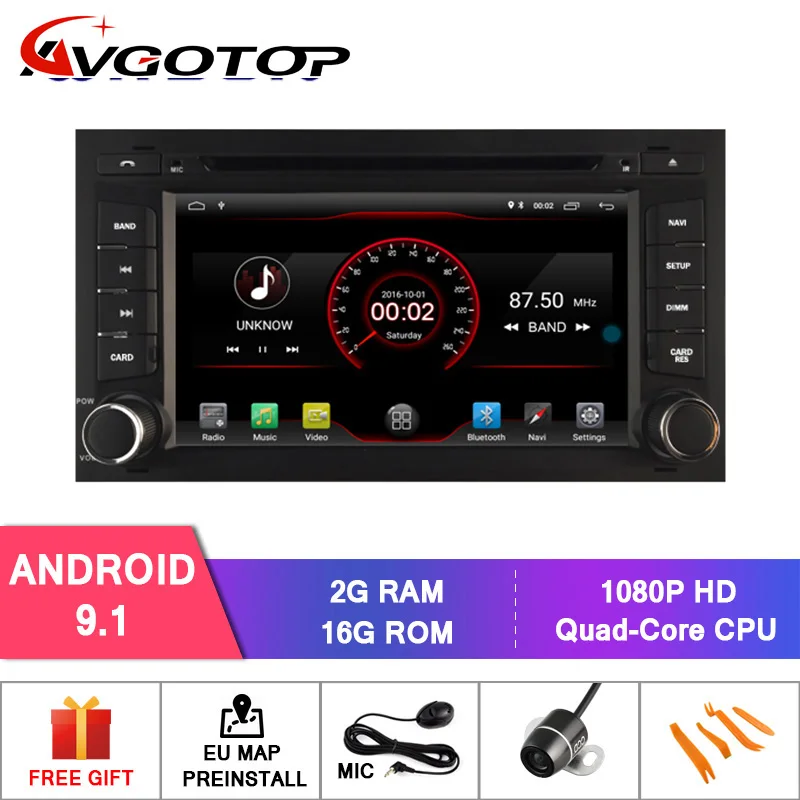 AVGOTOP Android 9 автомобильный Радио gps для SEAT LEON Wifi система навигации транспортного средства мультимедиа