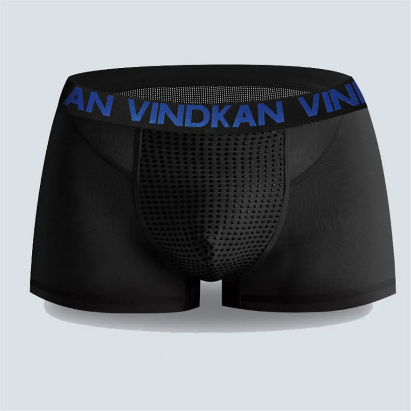 British Large Size Men's Underpants Health 30 Magnet Anion Boxer Shorts Far Infrared Fibre Flat Panties