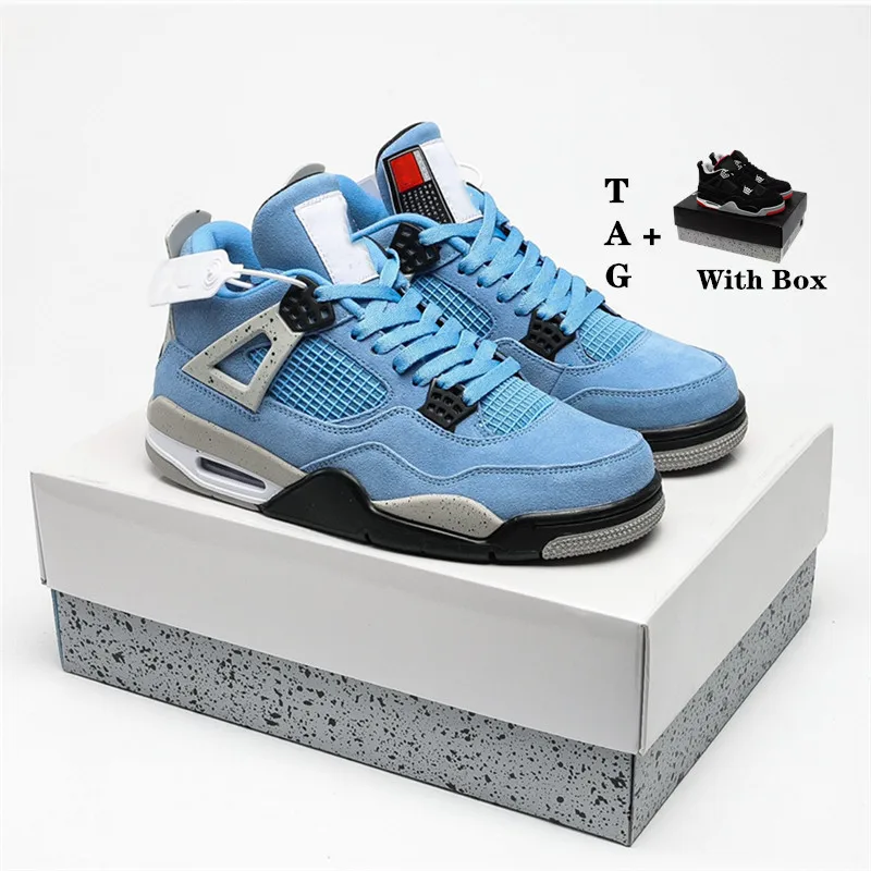 

University Blue 4s Mens Basketball Shoes Cool Grey Pure Money Red Metallic Royalty Sail Shoes 4 Women Sports Sneakers