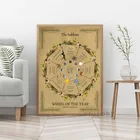 Постер Волшебное колесо года, сабббит, волшебное ведро, Книга теней, рисование на холсте, настенное искусство, картины, домашний декор