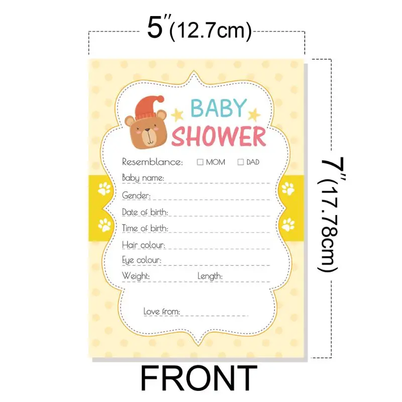 

10 Pack Baby Predictions and Advice Cards - Baby Shower Games Ideas for Boy or Girl- Party Activities Supplies