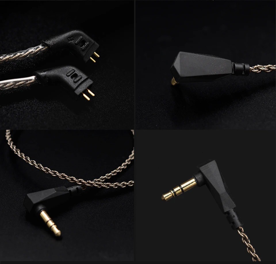 Новейший кабель KZ для обновления посеребренный кабель OFC 0,75 мм для наушники KZ ZST/ZS5/ZS3/ED12/ZS6/ZS4/ZSA/ED16/AS10/BA10/ZSR
