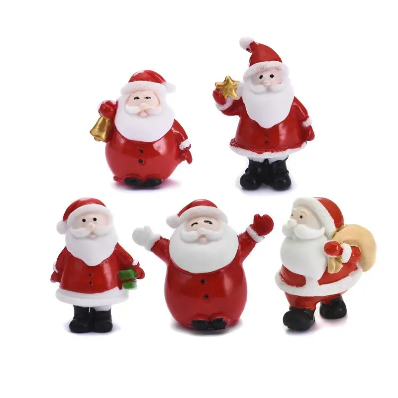 Один набор милая Рождественская елка Санта Клаус Снеговики миниатюрный