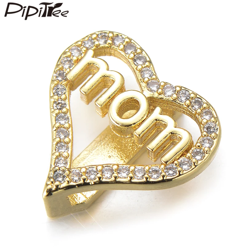 Pipitree семья мама письмо очаровательный слайдер бусины для сетки браслет Сделай