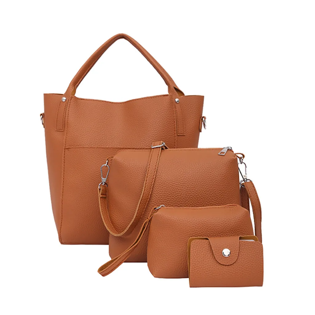 

Fashion Retro Tassel Mother Bag 4 Pieces Women Bag Shoulder Messenger Bag Casual Bag Clutch Handbag Сумка 2021 New #srn