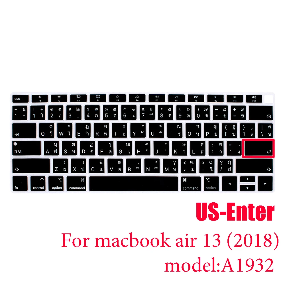 Защита для клавиатуры из Таиланда с английской раскладкой Macbook Pro 13Air 11 12 15