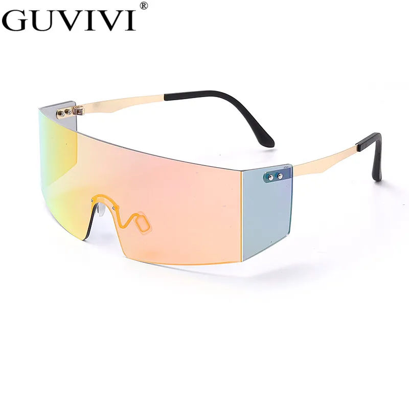 Роскошные брендовые Солнцезащитные очки женские 2020 цельные большие