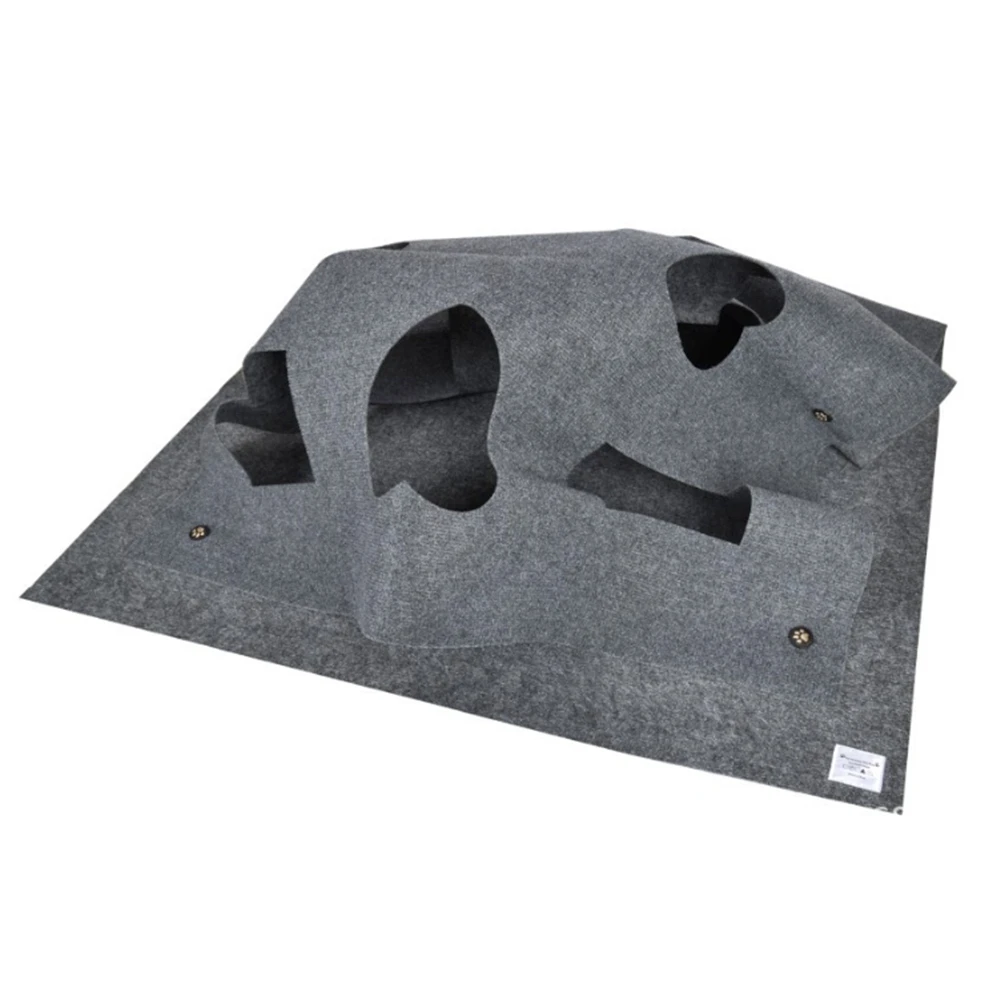 

Cat Play Mat With Holes Scratch-Resistant Cats Blanket Toy Kitten Hiding House Breathable Pets Nest 100*100cm Creative Pets Pad