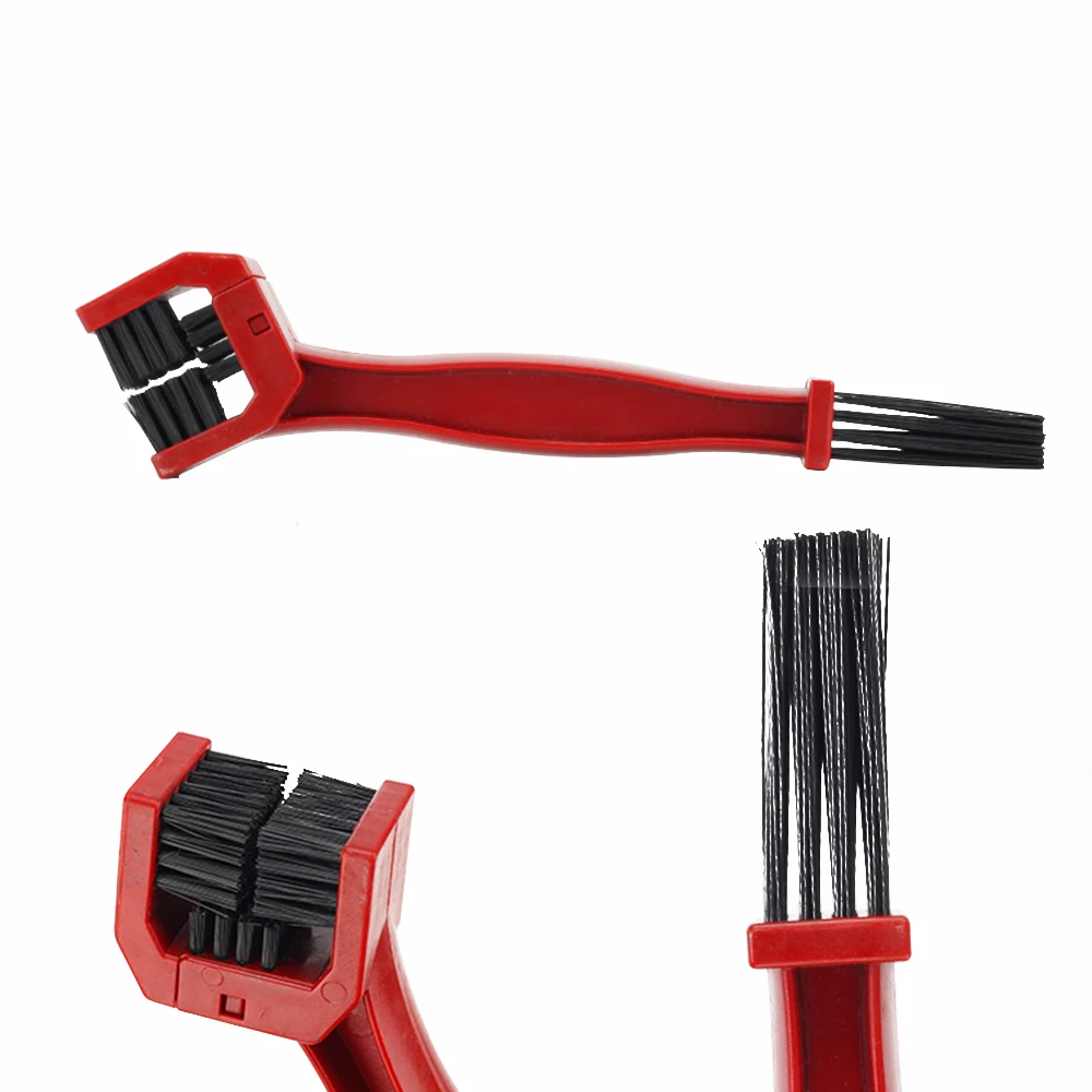

Red Cycling Chain Cleaning Brush ABS Motorcycle Bicycle Cleaning Tool Crankset Brush Cleaner Scrubber Tool Red