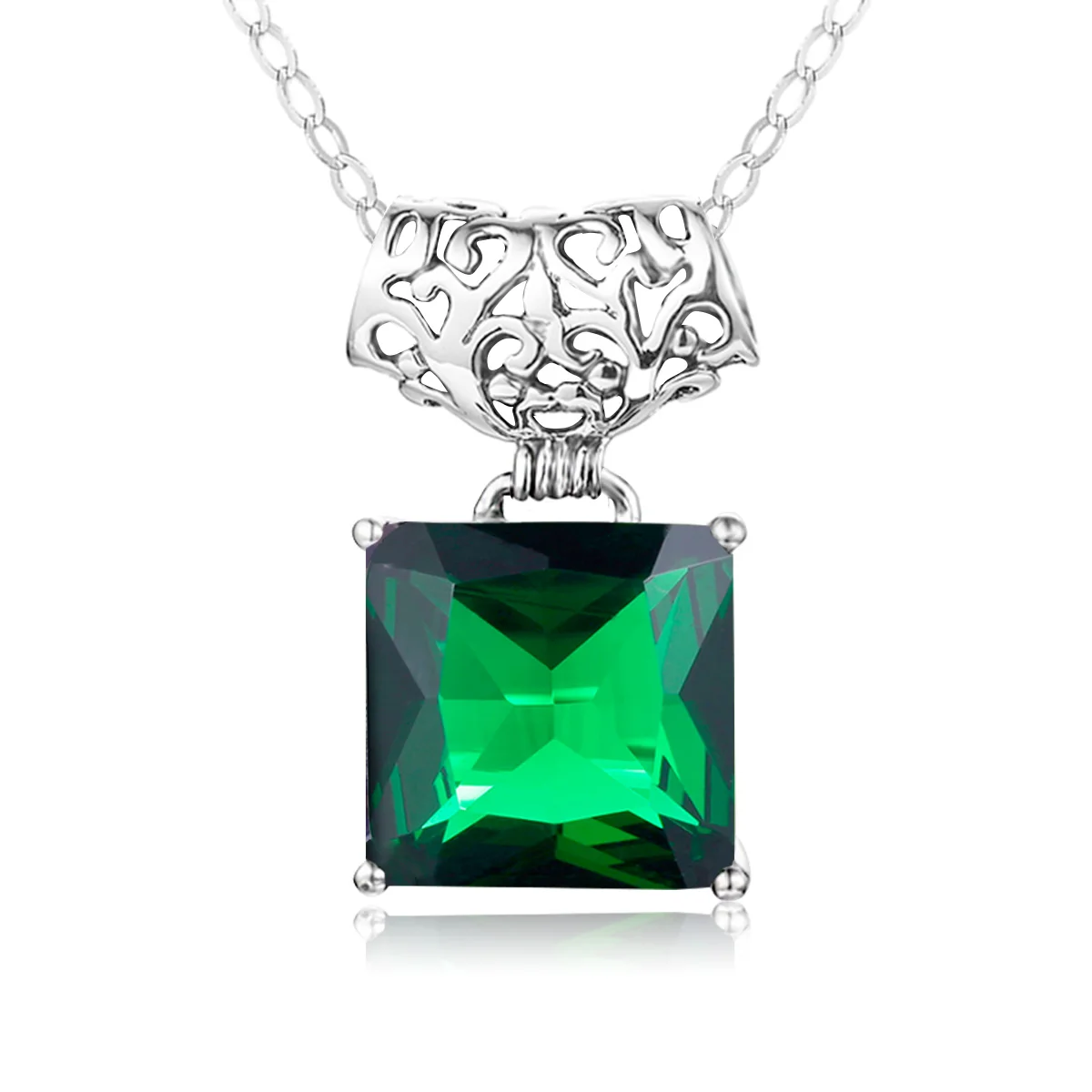 

Ожерелье женское из серебра 925 пробы с кулоном из аметиста и цитрина