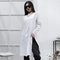 ladies long sleeve shirt spring and autumn new personality versatile leisure large size stand collar long sleeve shirt
