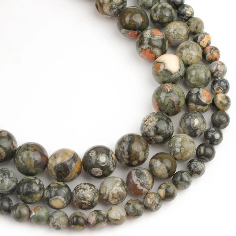 

Natural Green Old KAMBABA Jaspe Stone Beads 6mm 8mm 10mm For Jewelry Making DIY Jewelry 15inches (F00580)