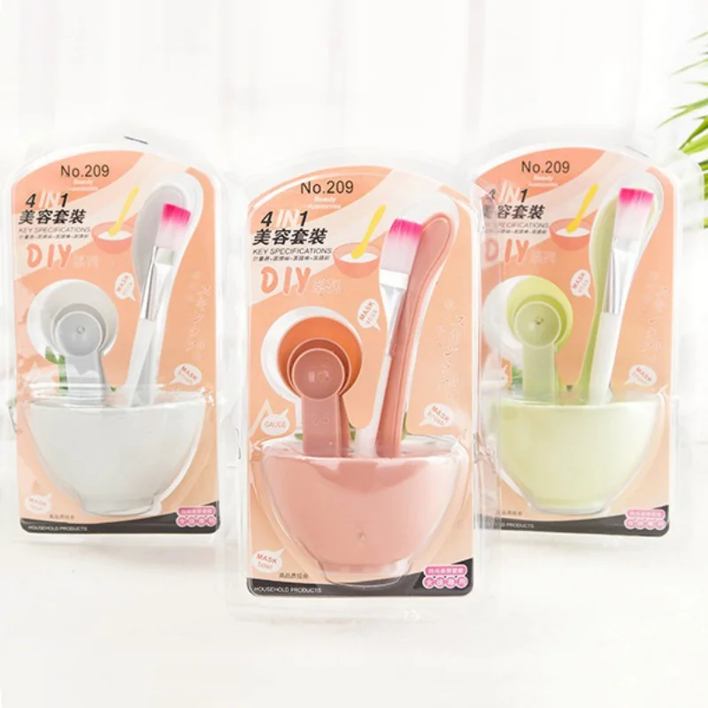 4 в 1 чаша для маски сделай сам с палочкой мерная ложка перемешивание