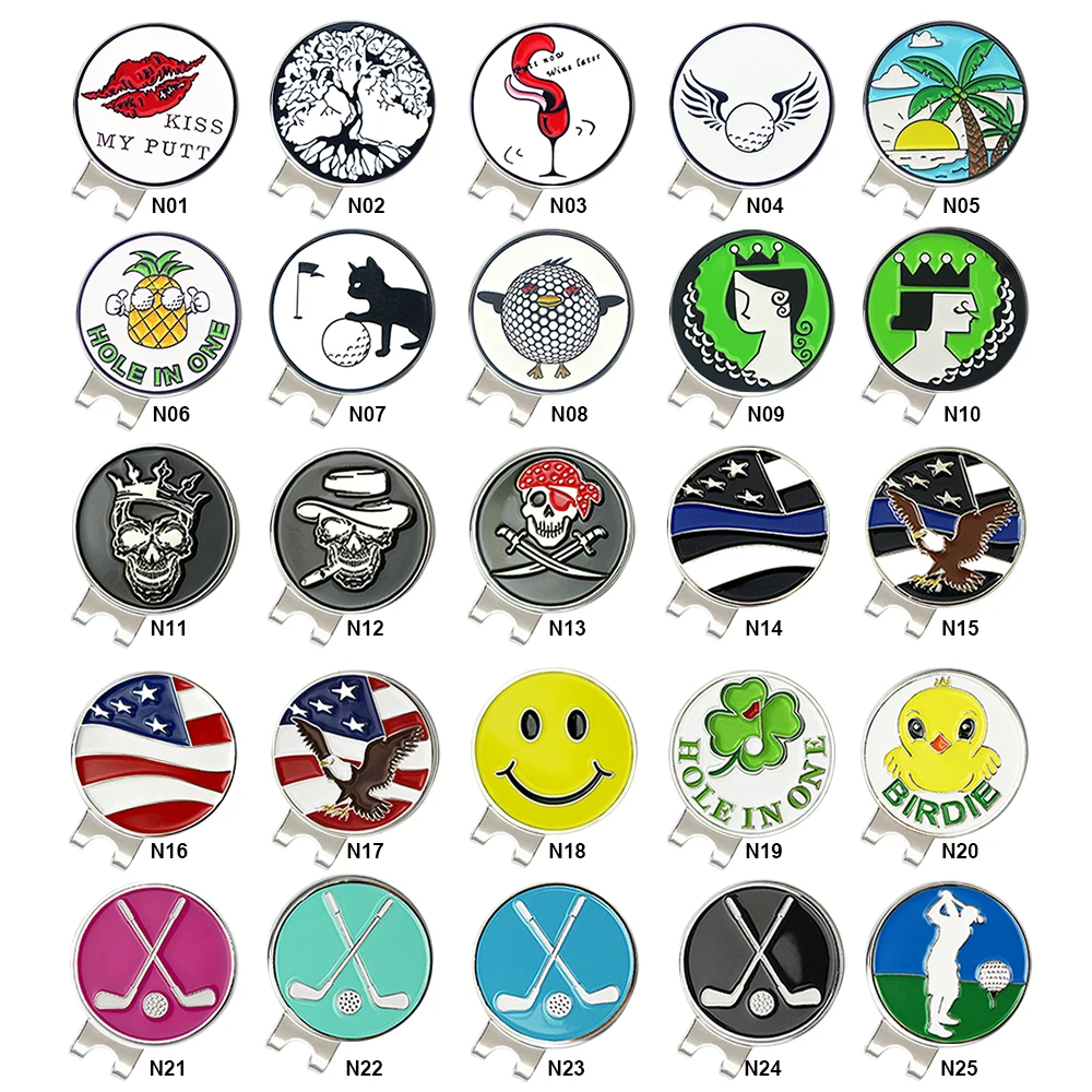 PINMEI Магнитный комплект для маркера с зажимом шляпы гольфа (1 шт. С клипсой шарика 1