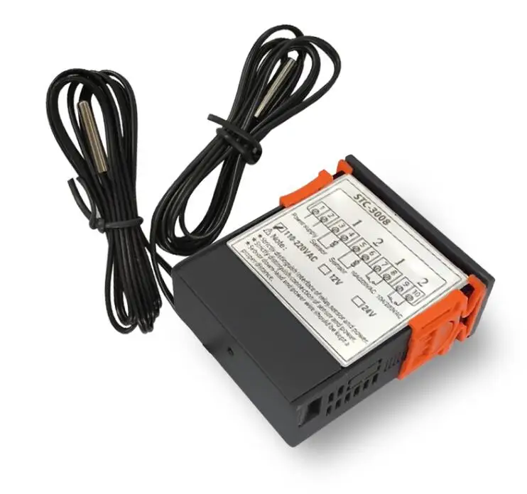 stc 3008 computer digital display intelligent double control electronic temperature controller double display double temperature free global shipping