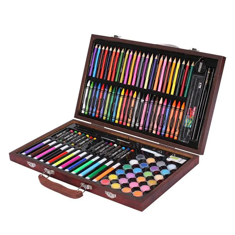 Children's Color Lead Set Color Pencil Learning Stationery Art Set Student Color Drawing Crayon Exquisite Gift Box Colored Set