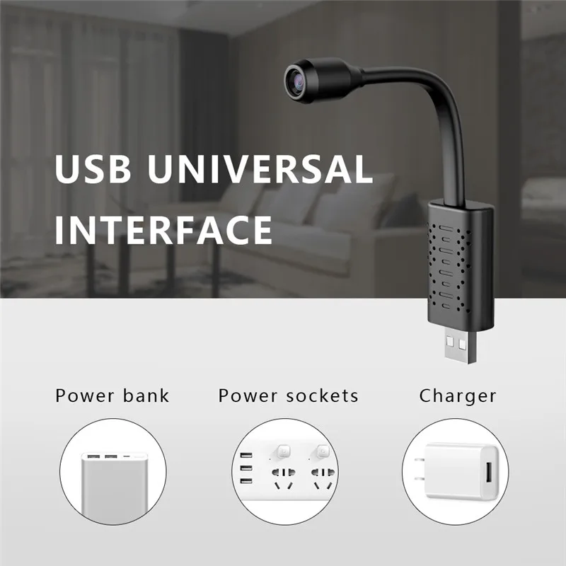U21 Wi-Fi USB камера в реальном времени наблюдения обнаружение движения 160 градусов