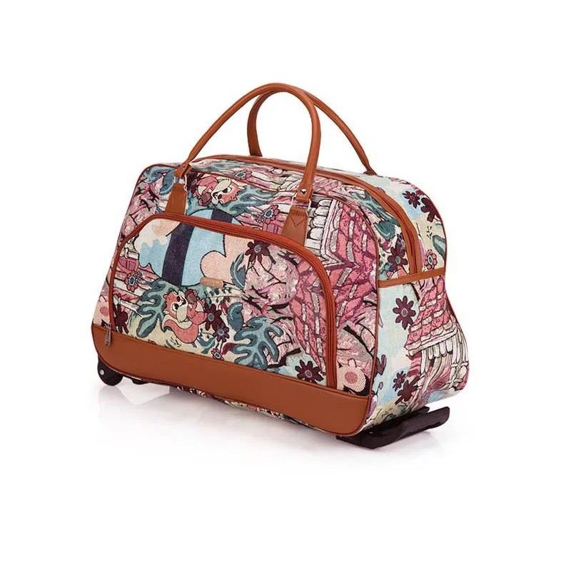 Сумки унисекс сумка-интернат высокое качество ПУ переносная сумка на колесиках с