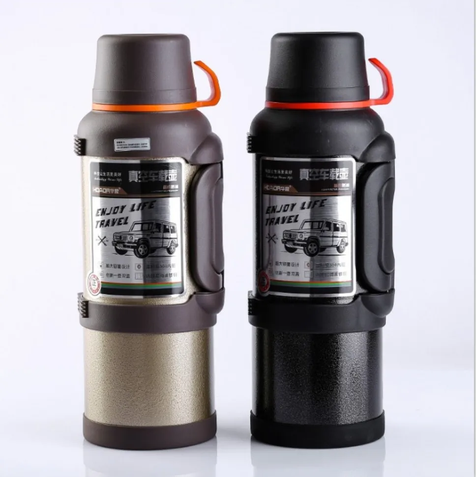 

4000 мл большой Ёмкость термос на открытом воздухе Портативный бутылка для воды Для мужчин изоляции чайник Нержавеющая сталь Чай термос