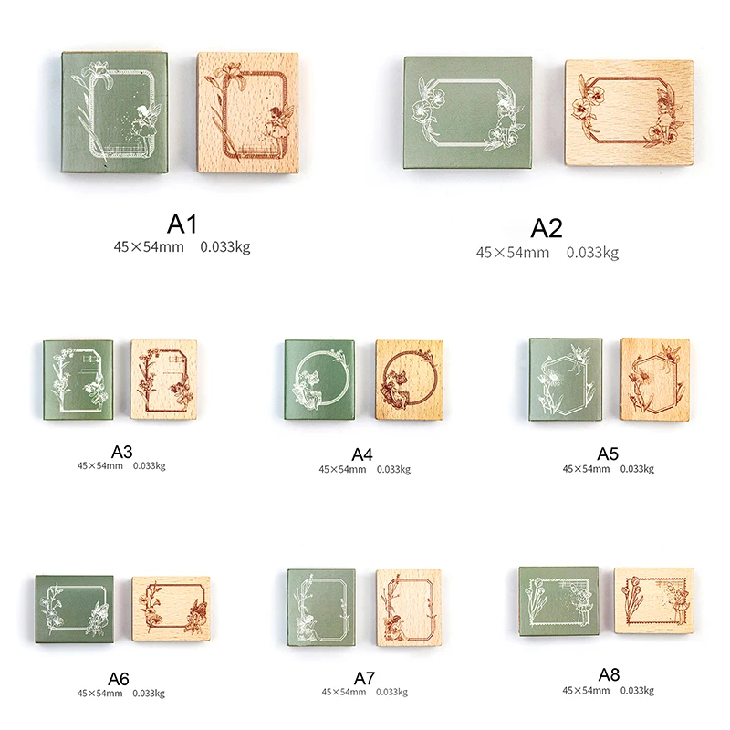 

Vintage Flower Plant Label Frame Decoration Stamp Wooden Rubber Stamps For Scrapbooking Stationery DIY Craft Standard Stamp